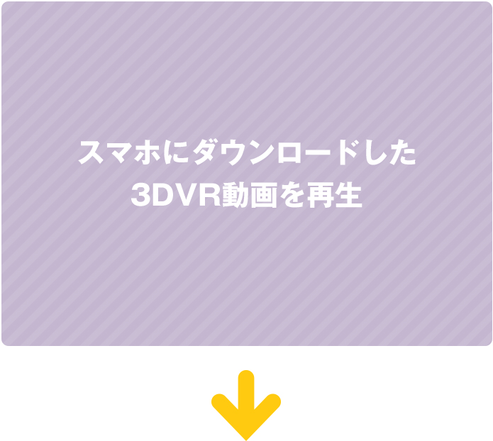 スマホにダウンロードした3DVR動画を再生